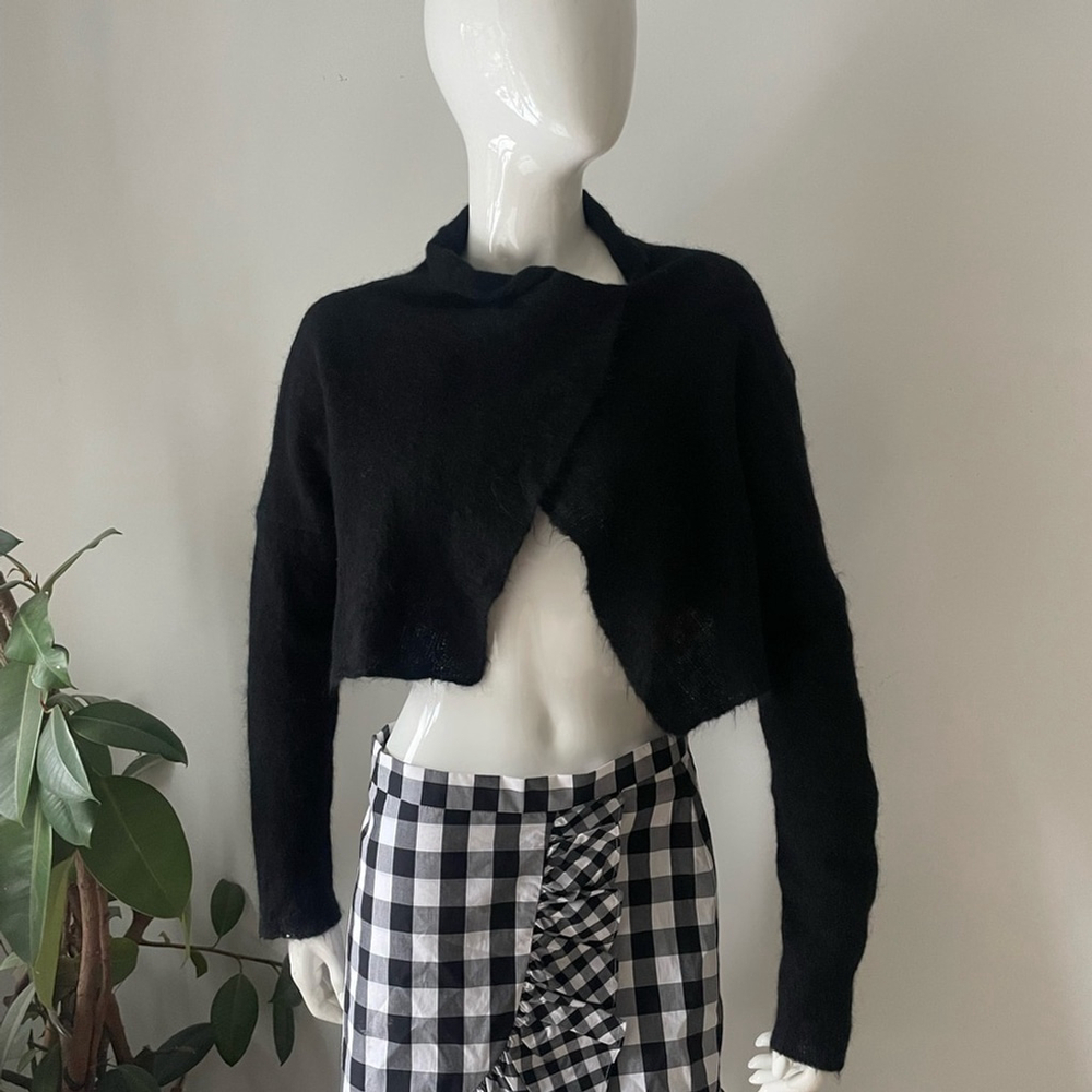 Sarah Pacini mohair Black Logo Back Made in Italy sweater - Picture 2 of 10